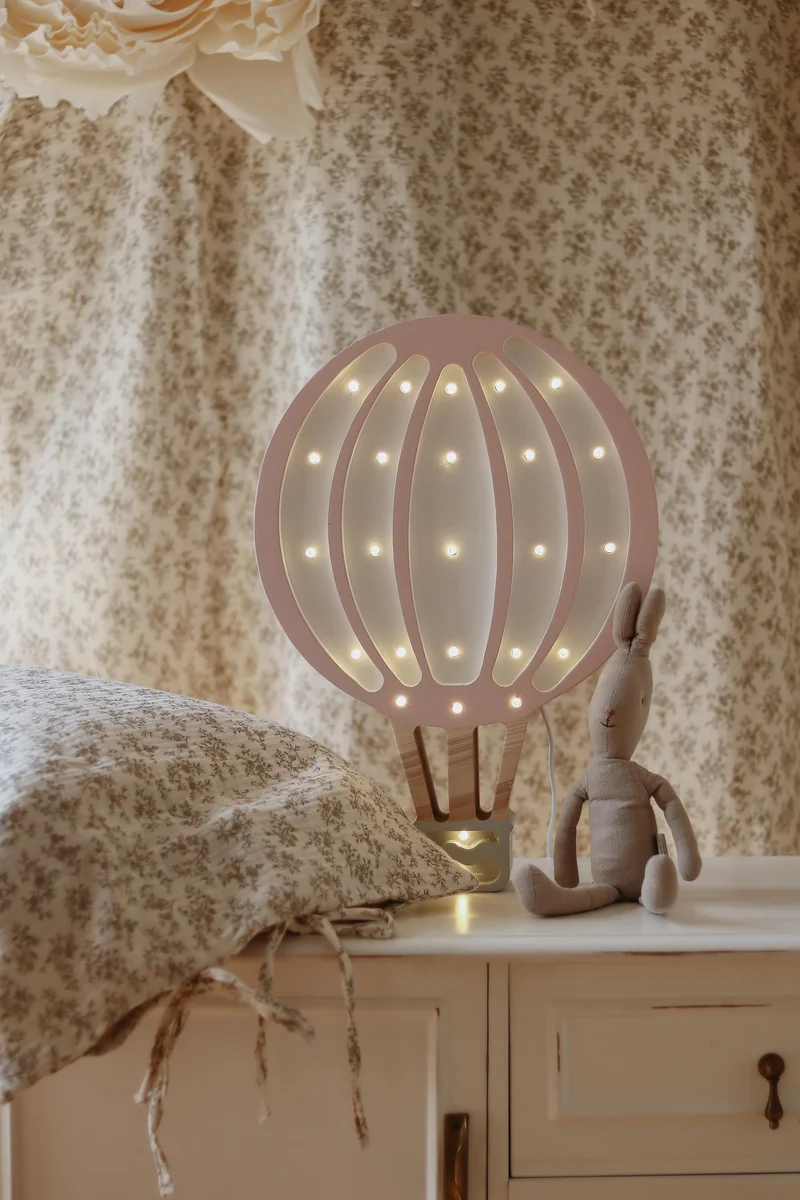 Little Lights Hot Air Balloon Night Light | Powder Pink