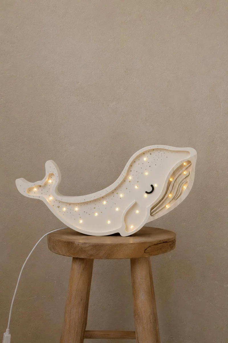 Little Lights Whale Night Light | Albino White