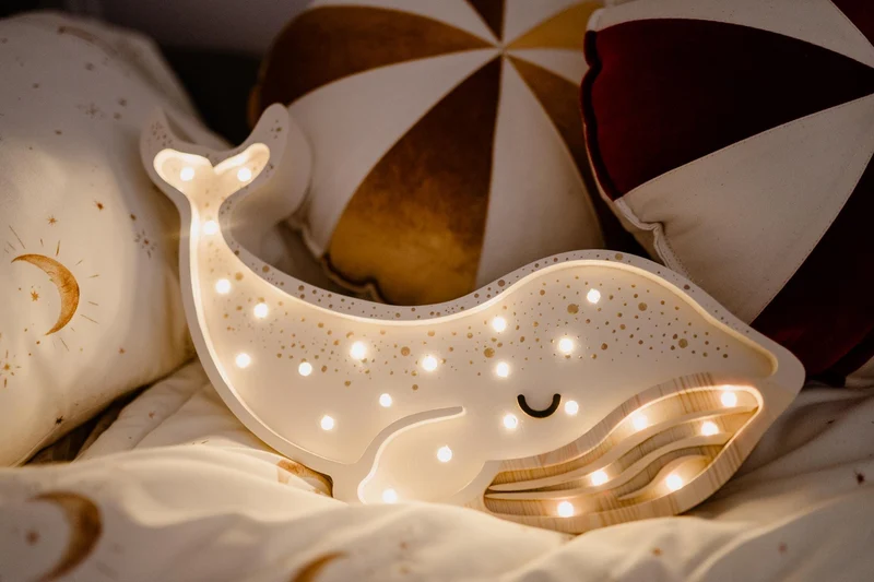 Little Lights Whale Night Light | Albino White