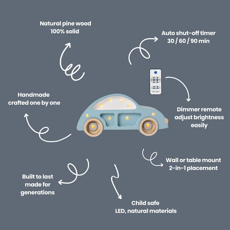 Little Lights Retro Car Mini Night Light | Retroblue