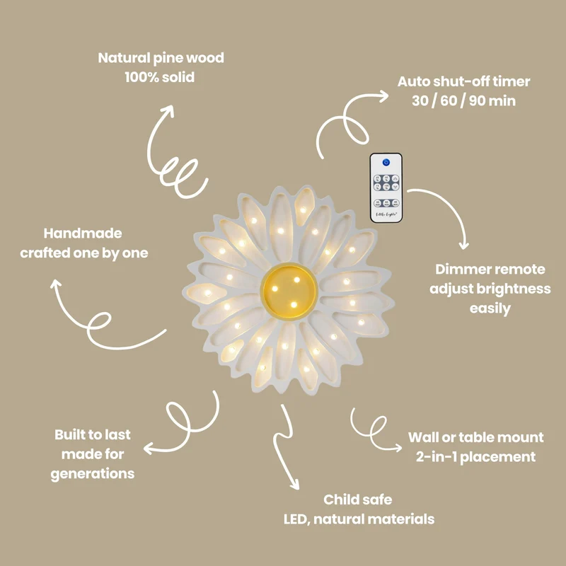 Little Lights Daisy Night Light | White