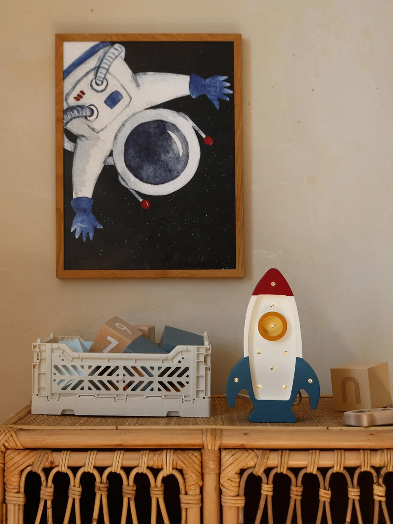 Little Lights Space Rocket Mini Night Light | Galactic White