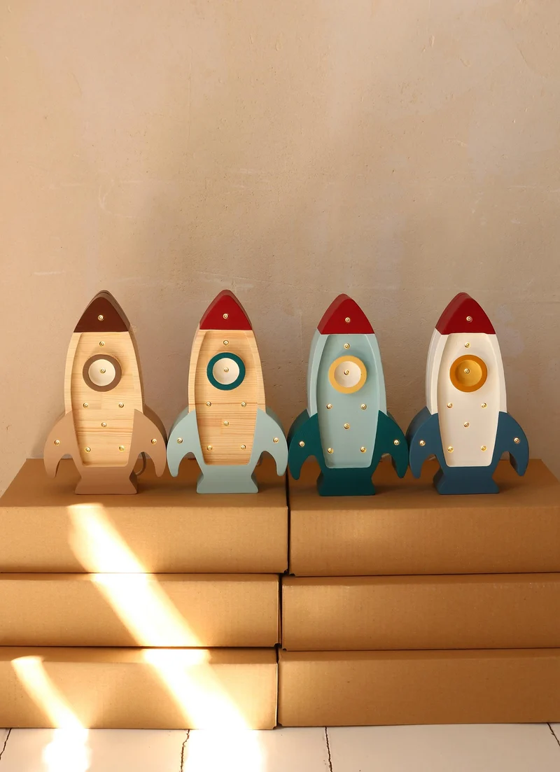 Little Lights Space Rocket Mini Night Light | Galactic White