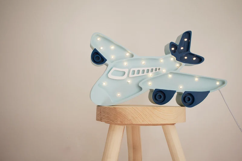 Little Lights Plane Night Light | Light Blue