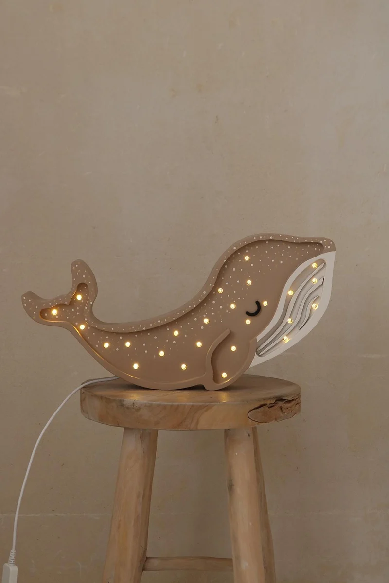 Little Lights Whale Night Light | Cinamon Brown