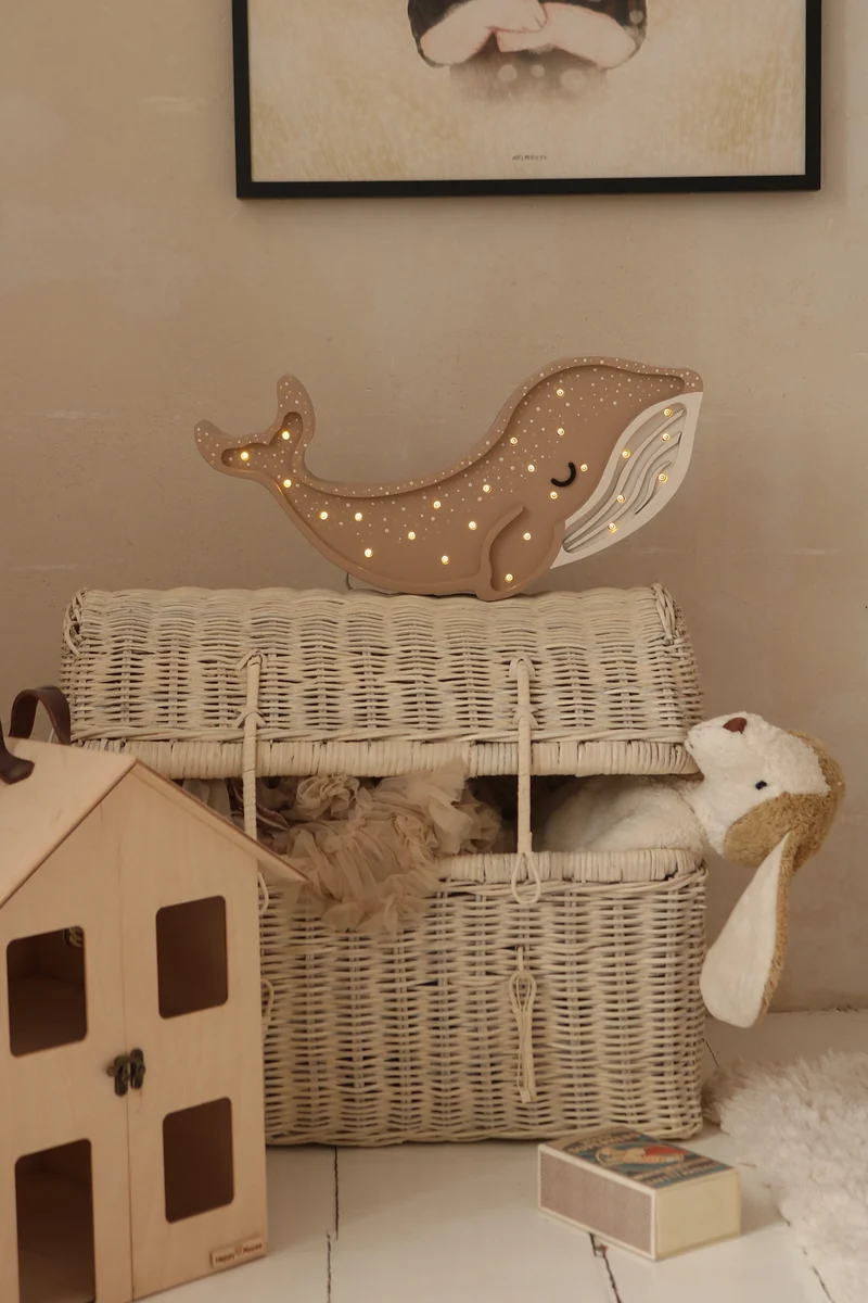 Little Lights Whale Night Light | Cinamon Brown