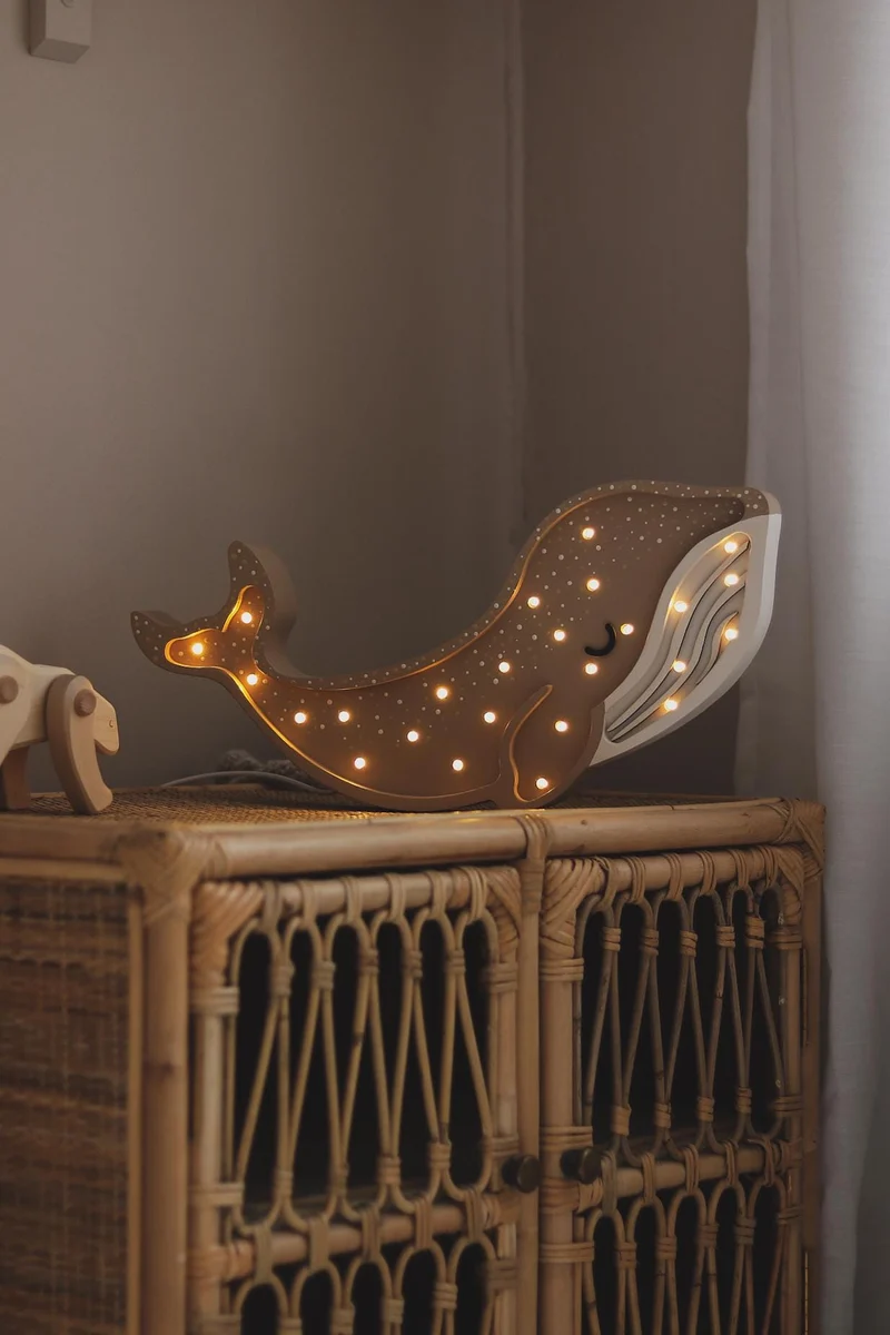 Little Lights Whale Night Light | Cinamon Brown