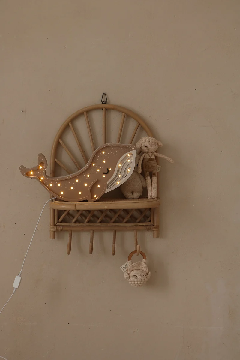 Little Lights Whale Night Light | Cinamon Brown