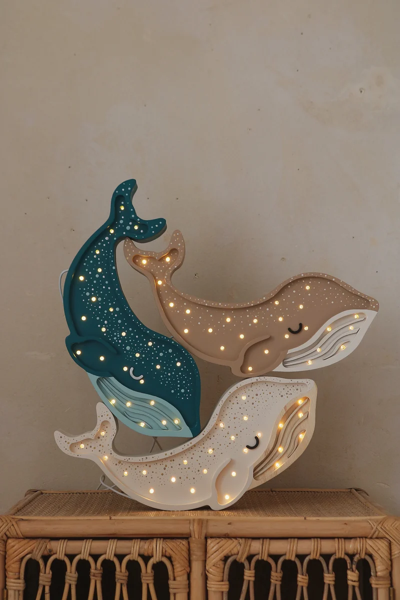 Little Lights Whale Night Light | Cinamon Brown