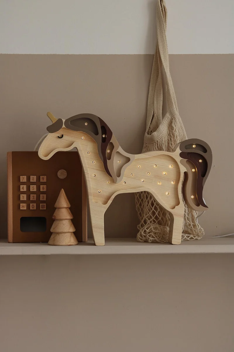 Little Lights Unicorn Night Light | Cappuccino