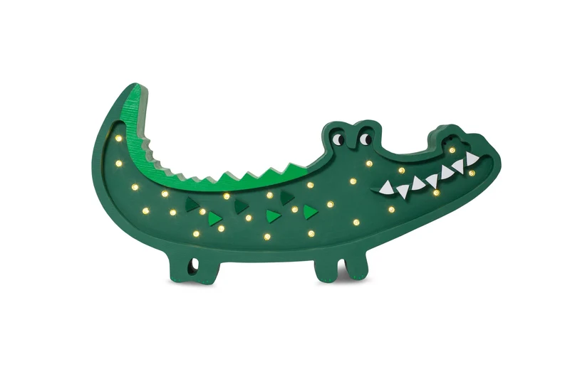 Little Lights Crocodile Night Light | Papkin Green