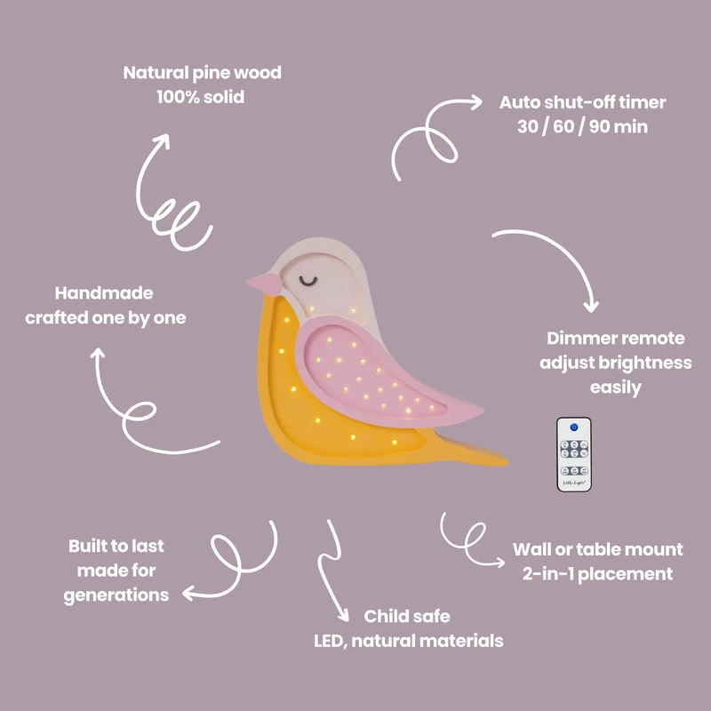 Little Lights Bird Night Light | Honey Rose