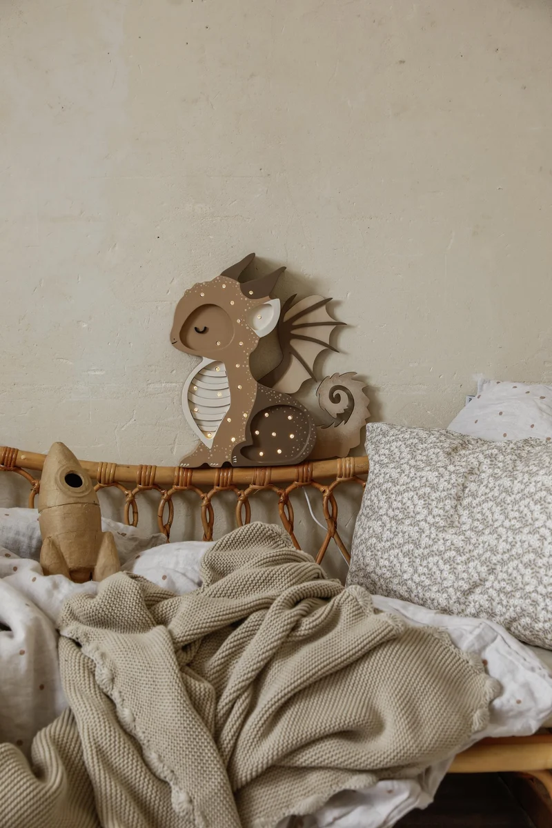 Little Lights Dragon Night Light | Tiramissu Brown