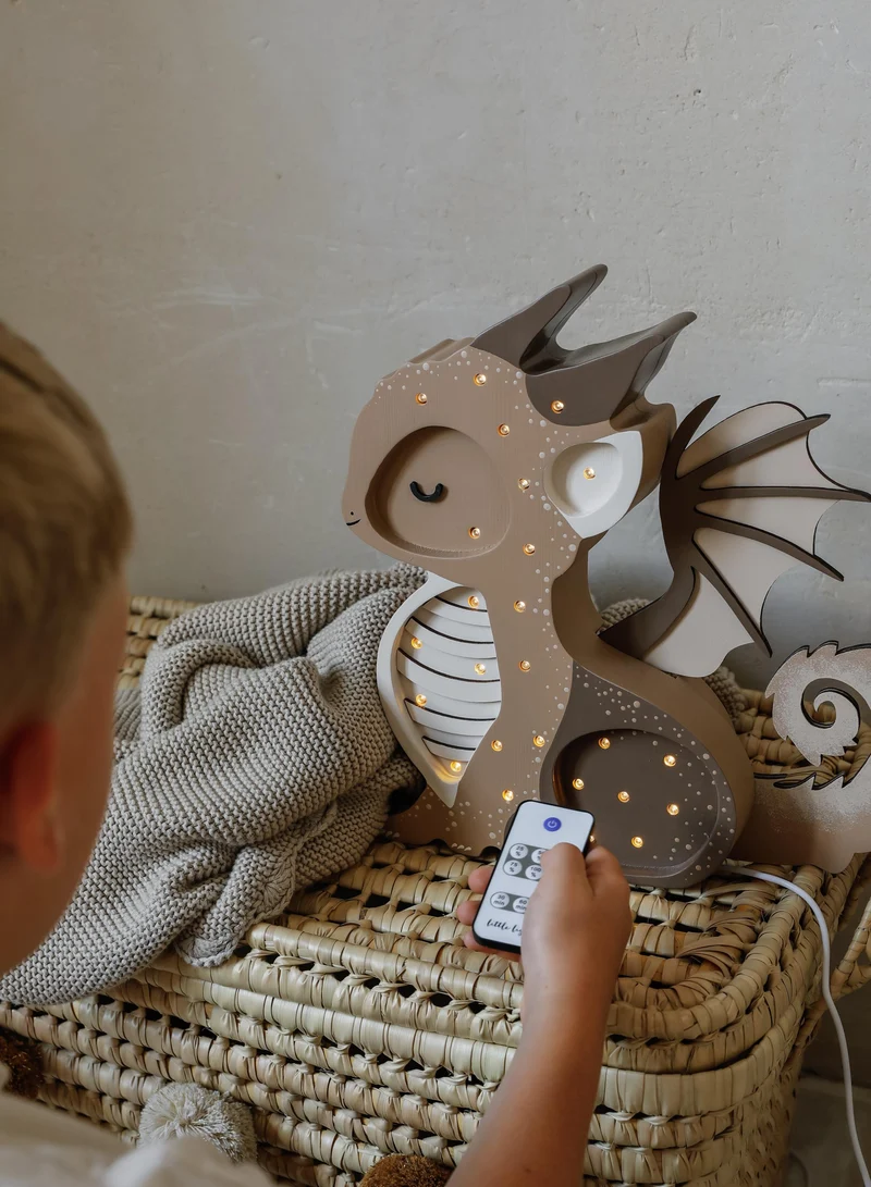 Little Lights Dragon Night Light | Tiramissu Brown