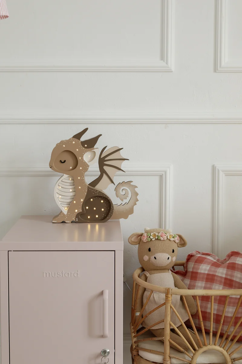Little Lights Dragon Night Light | Tiramissu Brown