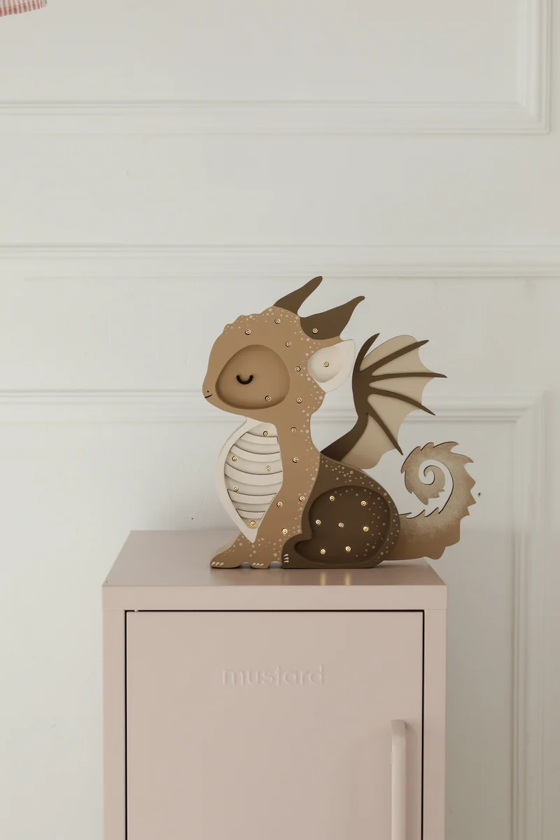 Little Lights Dragon Night Light | Tiramissu Brown