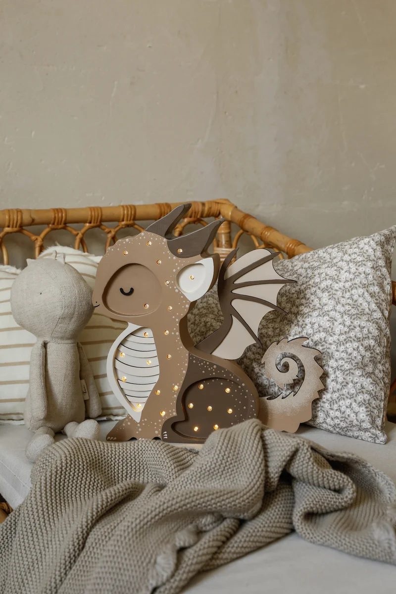 Little Lights Dragon Night Light | Tiramissu Brown