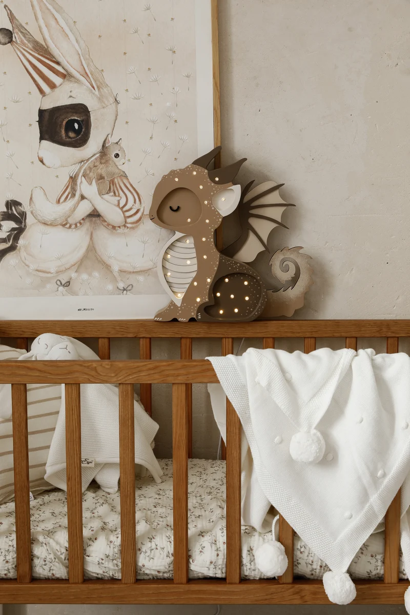 Little Lights Dragon Night Light | Tiramissu Brown