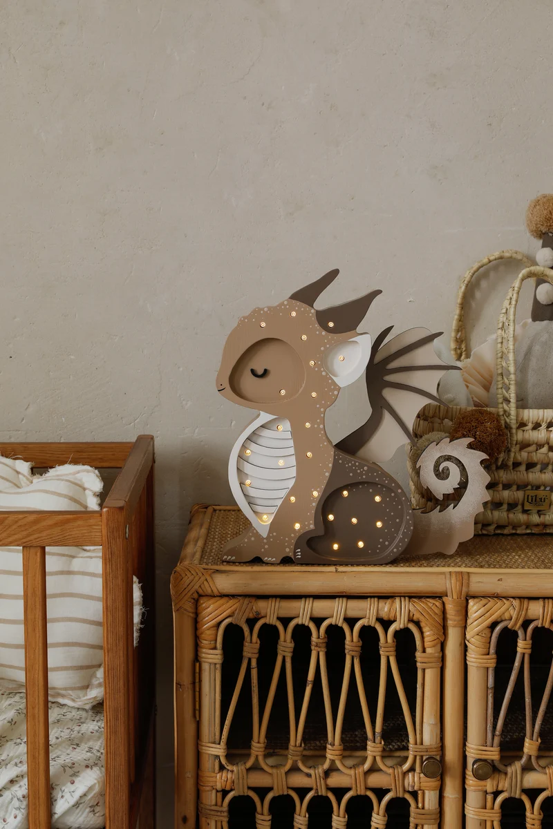 Little Lights Dragon Night Light | Tiramissu Brown