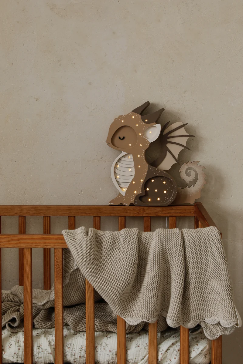 Little Lights Dragon Night Light | Tiramissu Brown