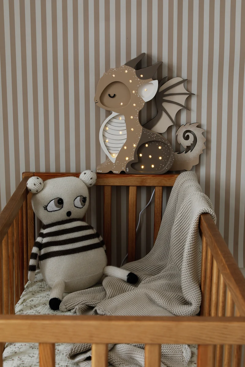 Little Lights Dragon Night Light | Tiramissu Brown