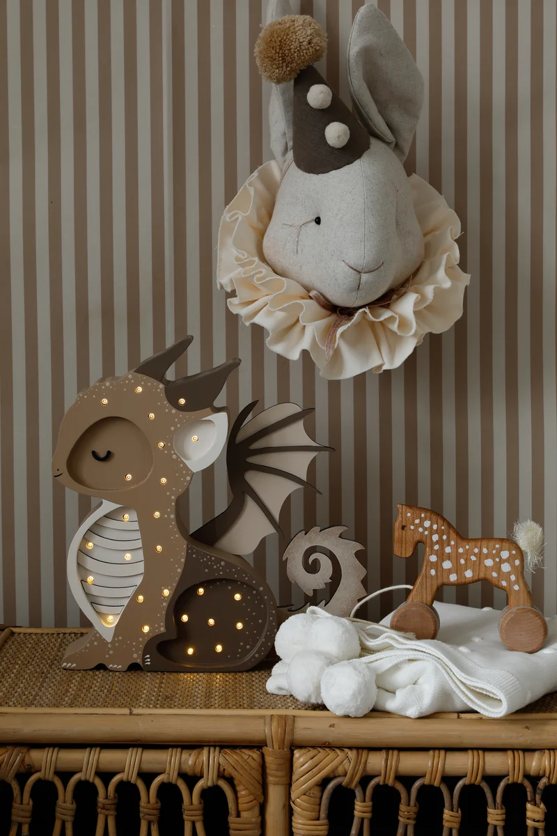 Little Lights Dragon Night Light | Tiramissu Brown