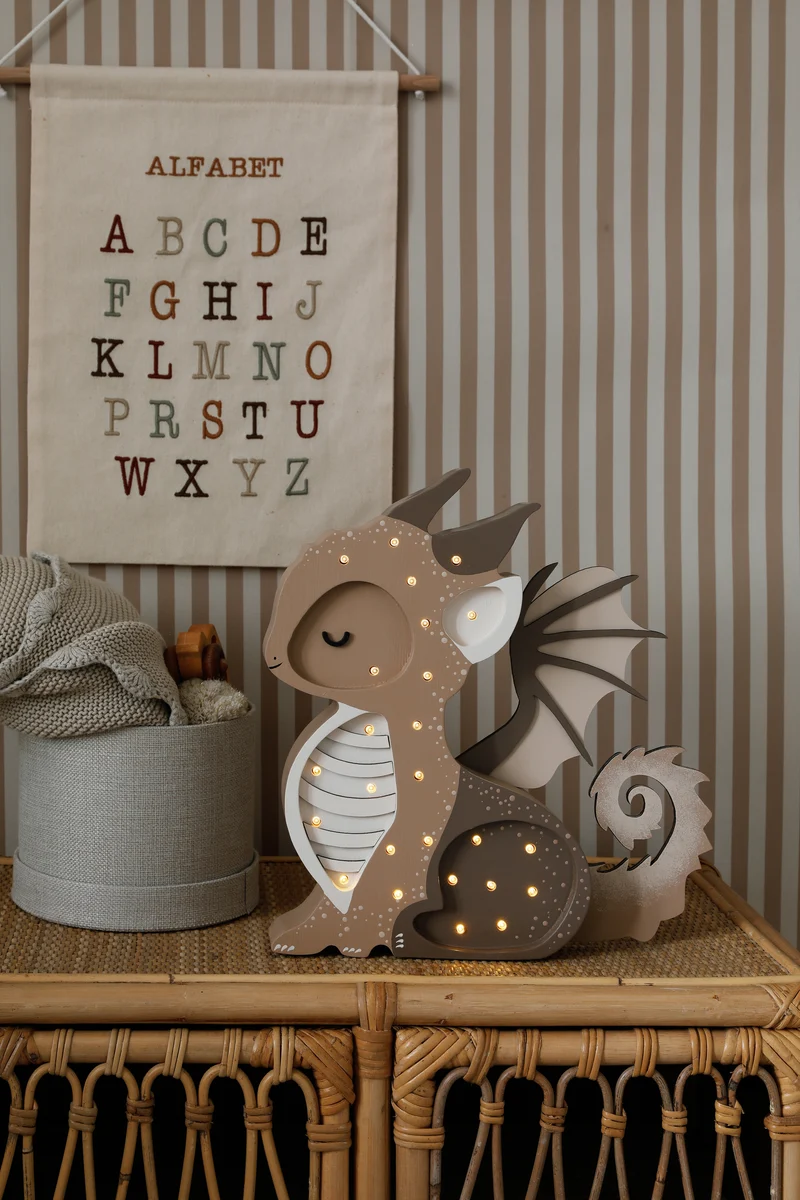 Little Lights Dragon Night Light | Tiramissu Brown