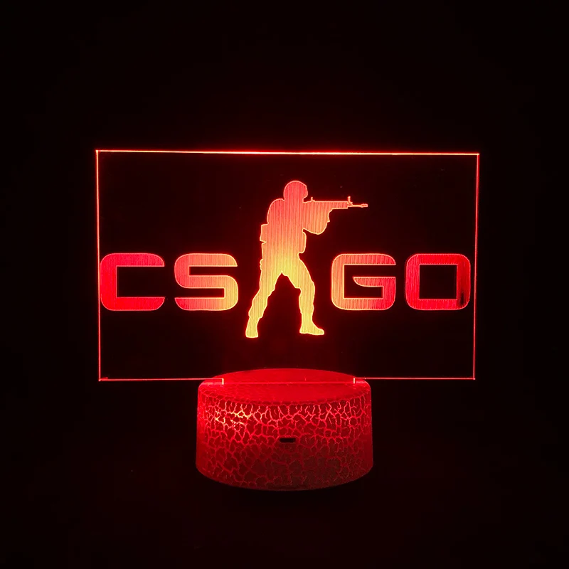 CS Go Nacht Licht Deko Lampe mit CS Go Logo