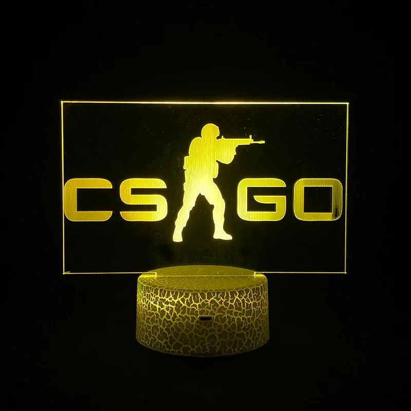 CS Go Nacht Licht Deko Lampe mit CS Go Logo