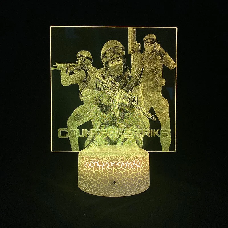 Counter Strike 3D LED Nacht Lampe mit Farbwechsel