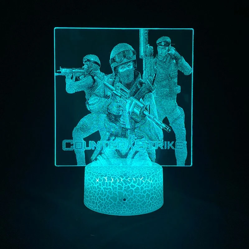 Counter Strike 3D LED Nacht Lampe mit Farbwechsel