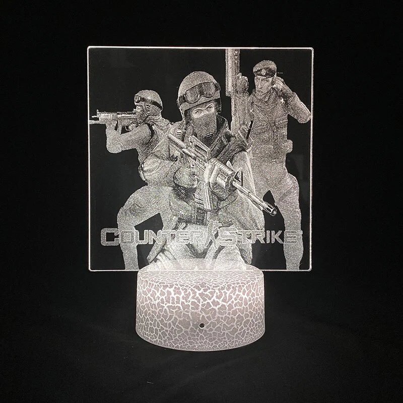 Counter Strike 3D LED Nacht Lampe mit Farbwechsel