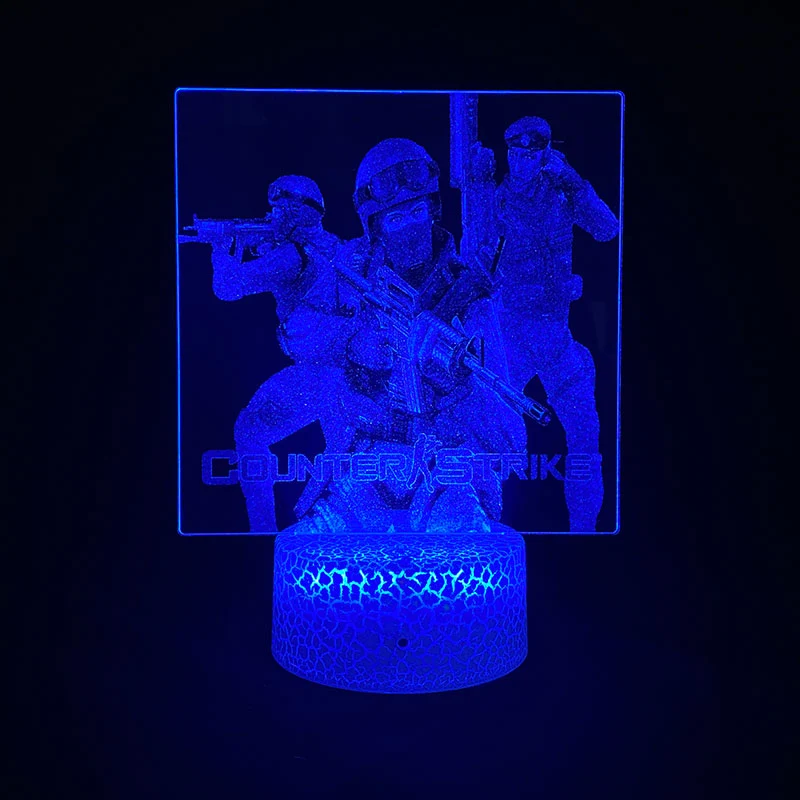 Counter Strike 3D LED Nacht Lampe mit Farbwechsel