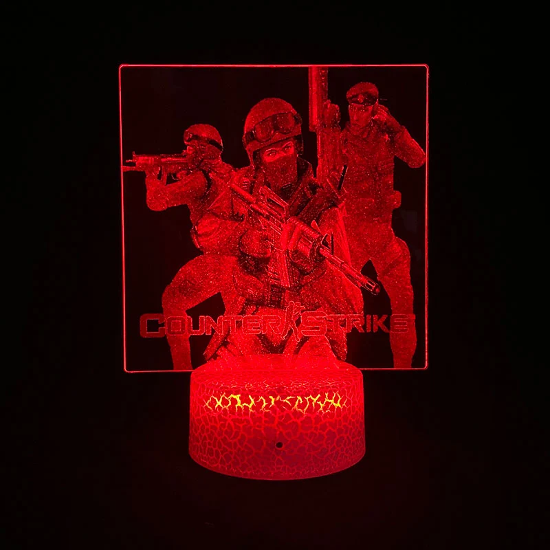 Counter Strike 3D LED Nacht Lampe mit Farbwechsel