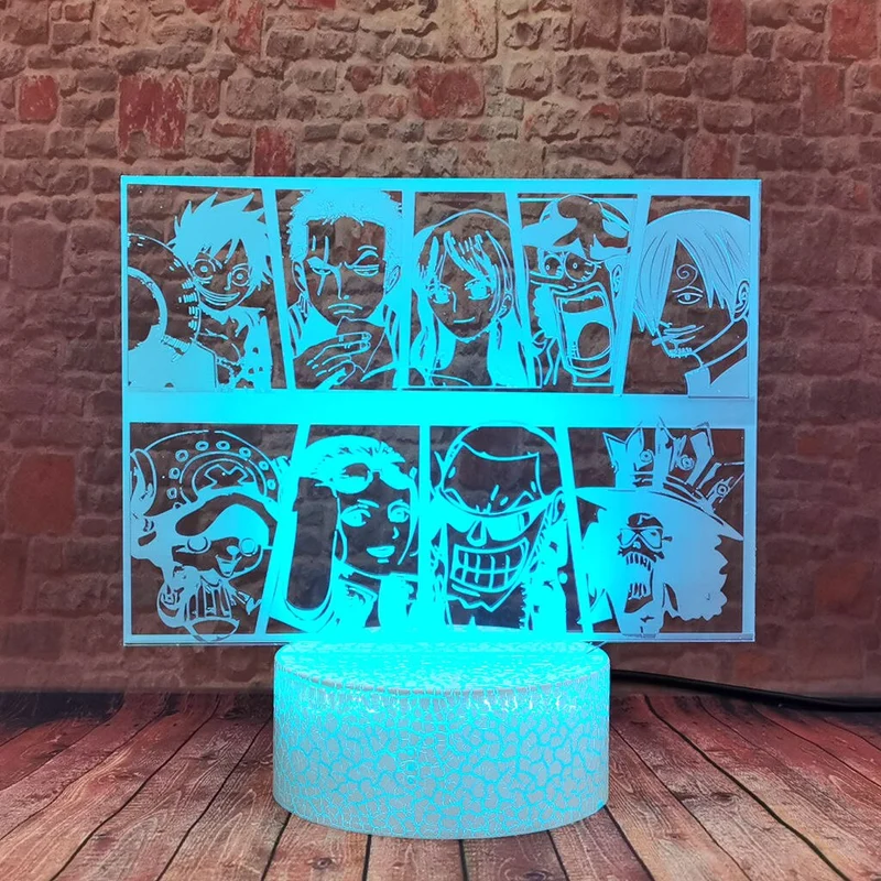 One Piece Manga Nacht Licht Lampe Comic Design
