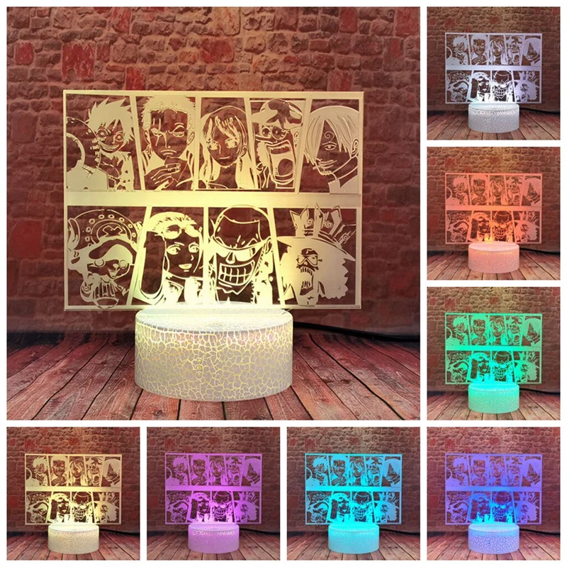 One Piece Manga Nacht Licht Lampe Comic Design