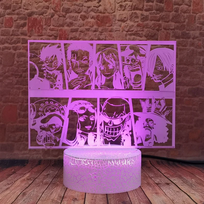 One Piece Manga Nacht Licht Lampe Comic Design