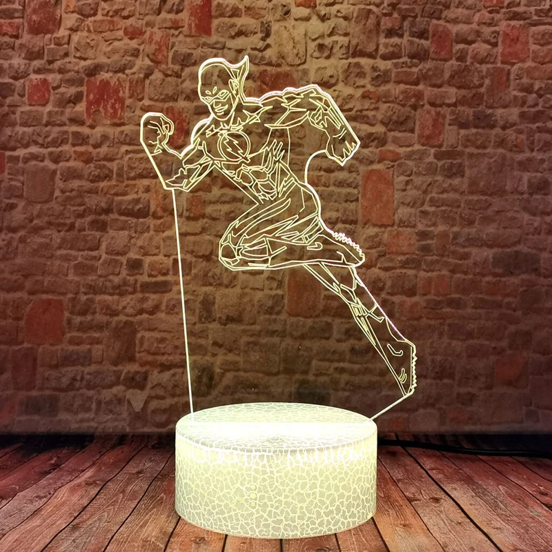 Der Flash Nacht Lampe mit Flash Superhelden Motiv