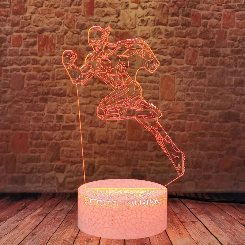 Der Flash Nacht Lampe mit Flash Superhelden Motiv