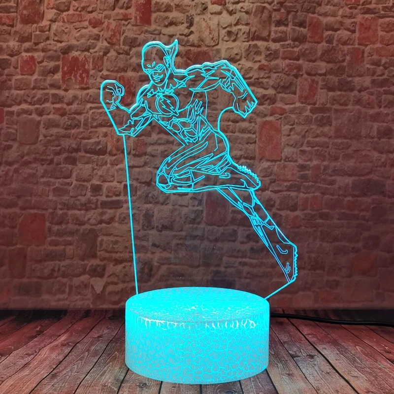Der Flash Nacht Lampe mit Flash Superhelden Motiv