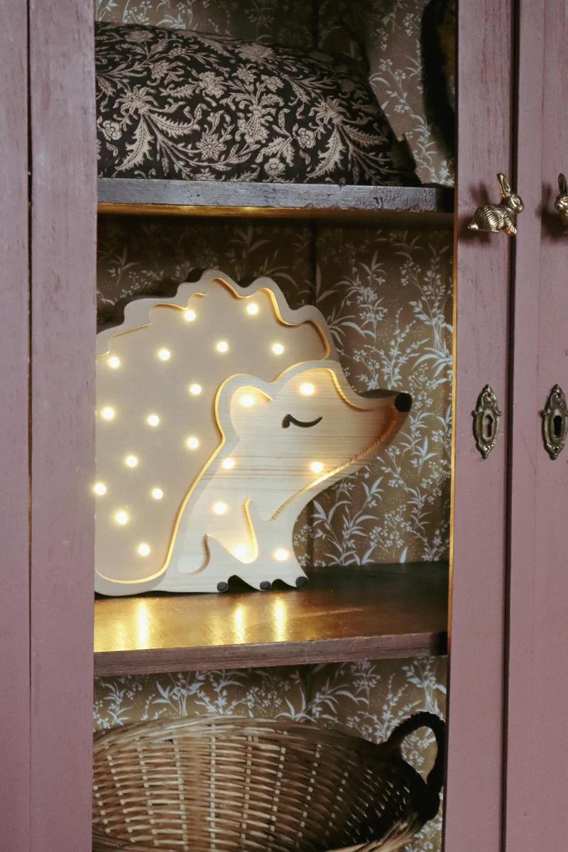 Little Lights Hedgehog Night Light | Autumn Brown
