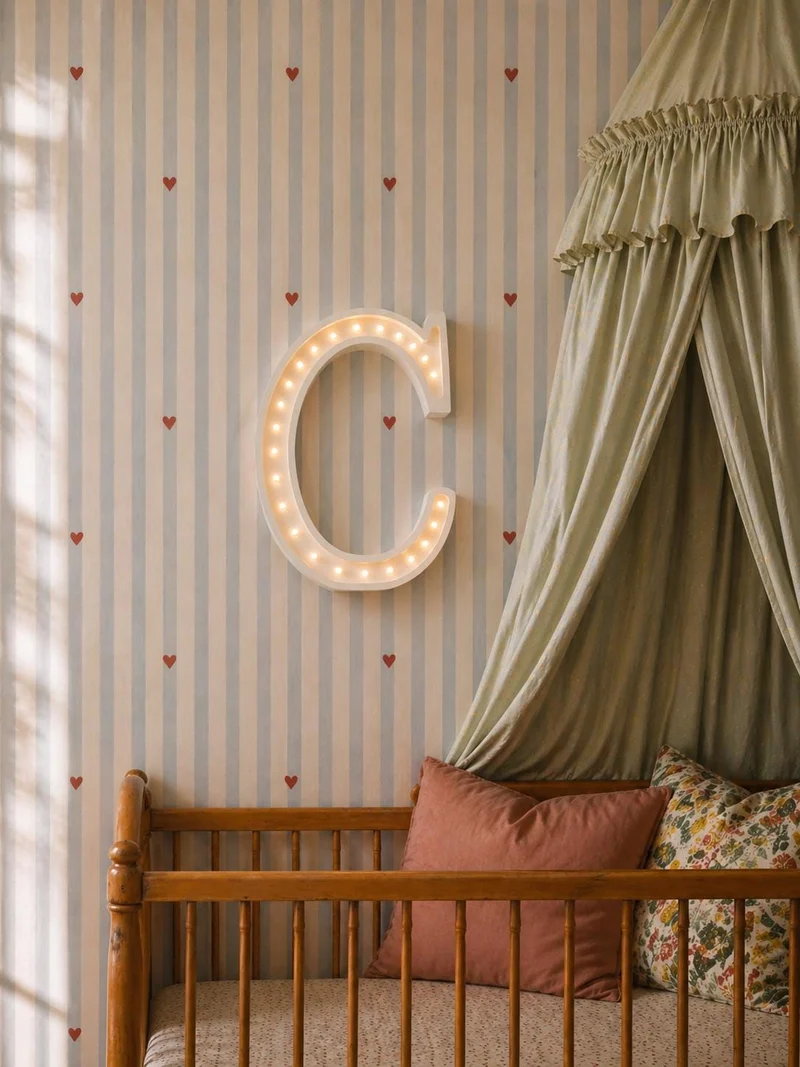 Little Lights Letter C Night Light | White