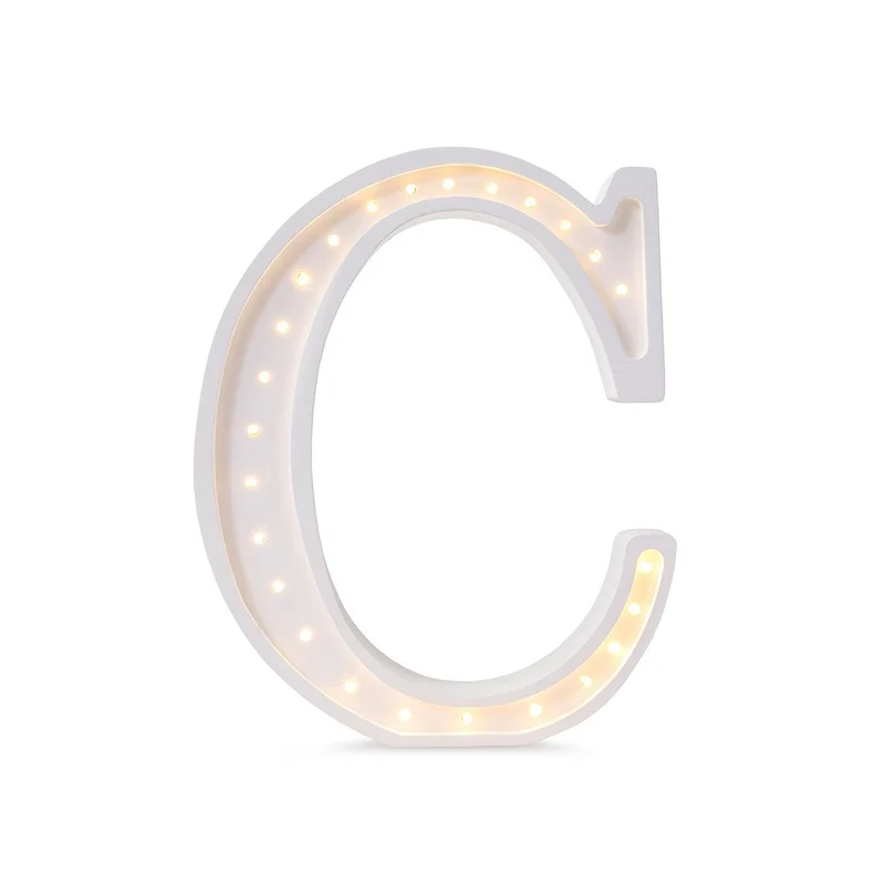 Little Lights Letter C Night Light | White