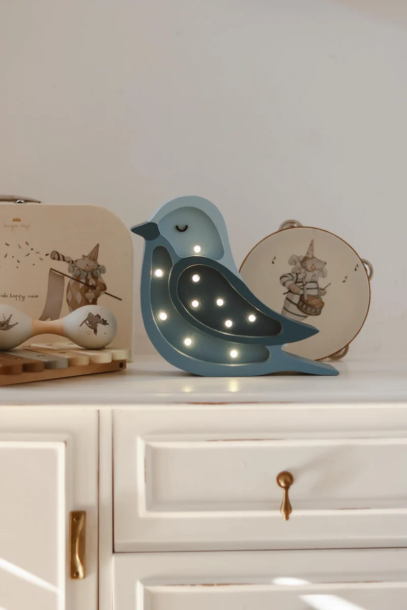 Little Lights Bird Mini Night Light | Denim