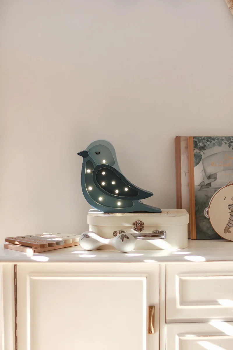 Little Lights Bird Mini Night Light | Denim