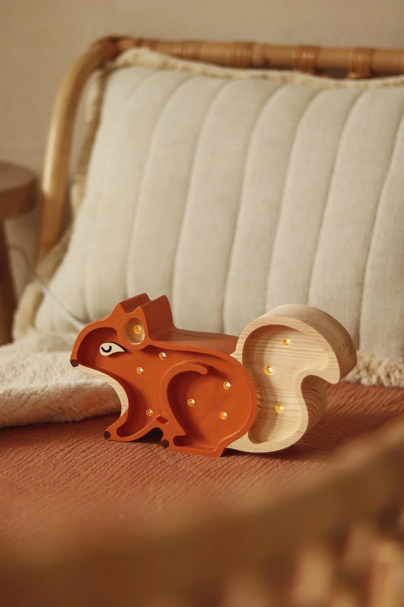 Little Lights Squirrel Mini Night Light | Ginger Wood