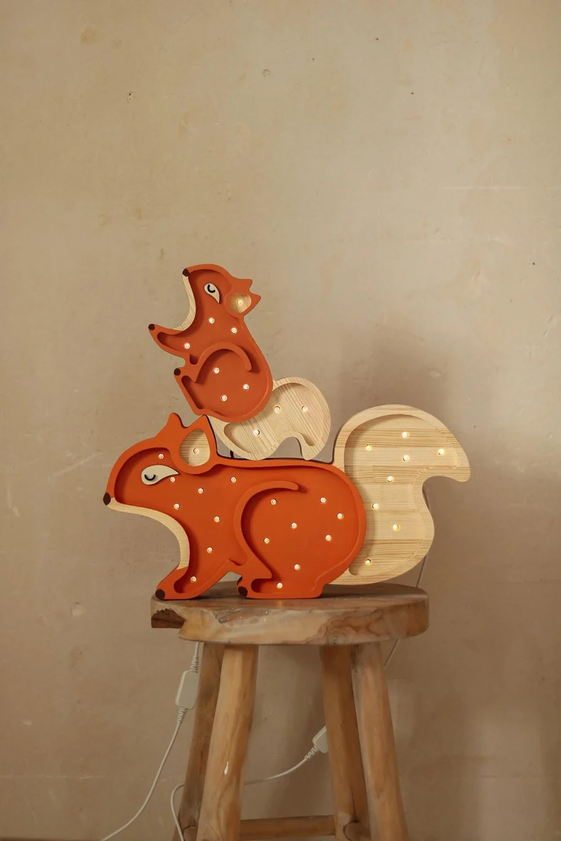 Little Lights Squirrel Mini Night Light | Ginger Wood