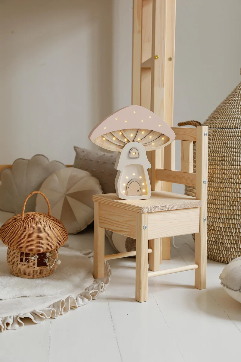 Little Lights Mushroom House Night Light | Marshmallow Pink