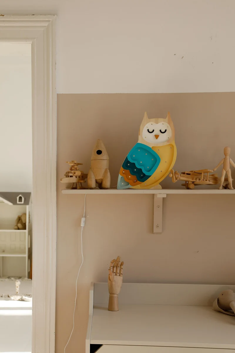 Little Lights Owl Night Light | Mustard