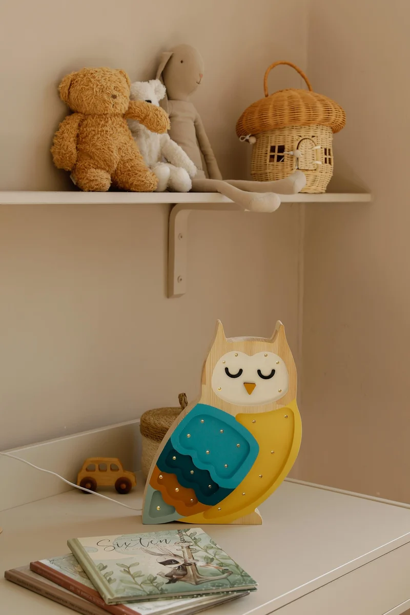 Little Lights Owl Night Light | Mustard